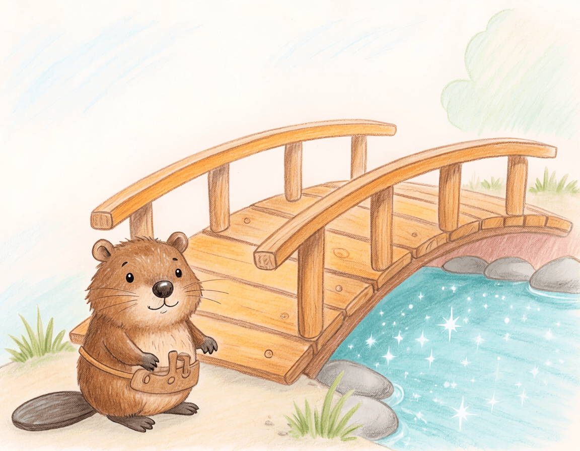 Bo the Beaver Builds a Big Bridge